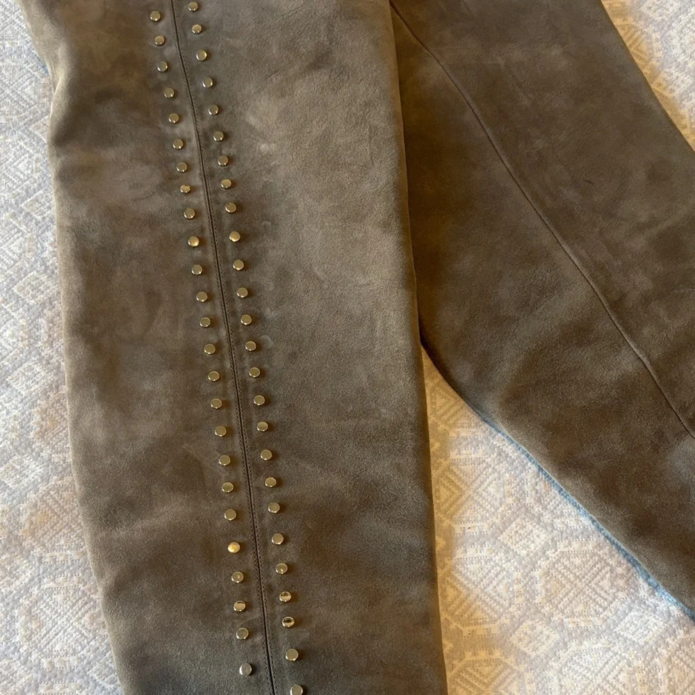 Jimmy Choo Studded Over the Knee Boots in Gray